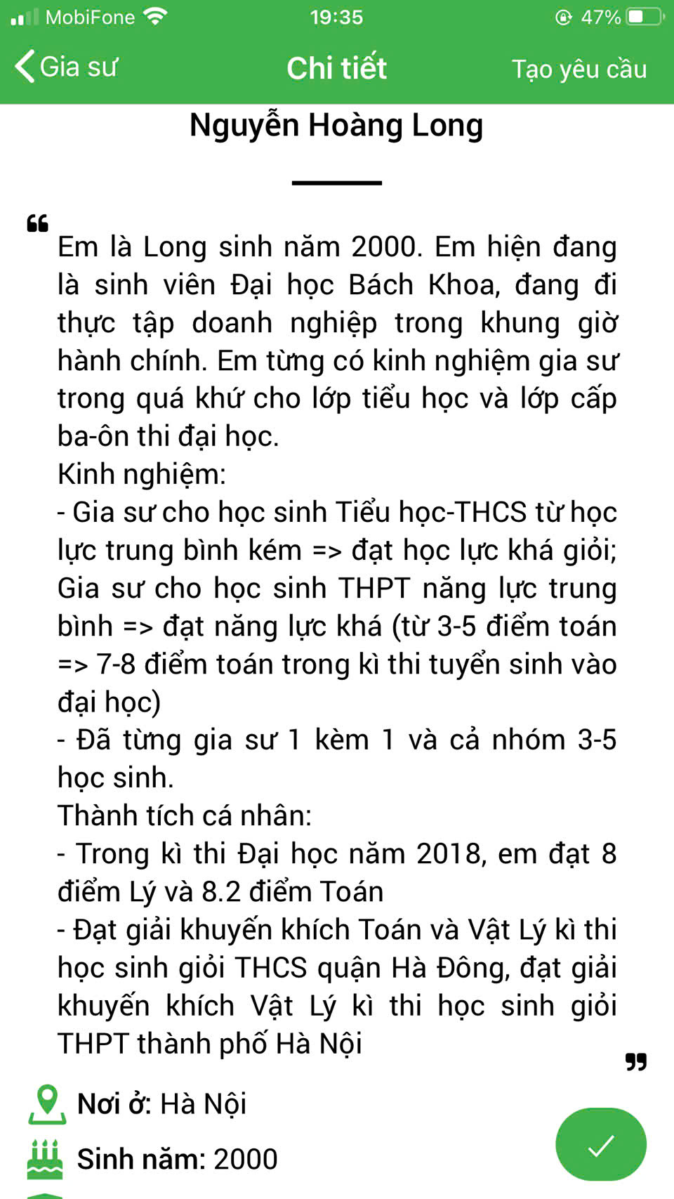 dạy kèm tại hà nội